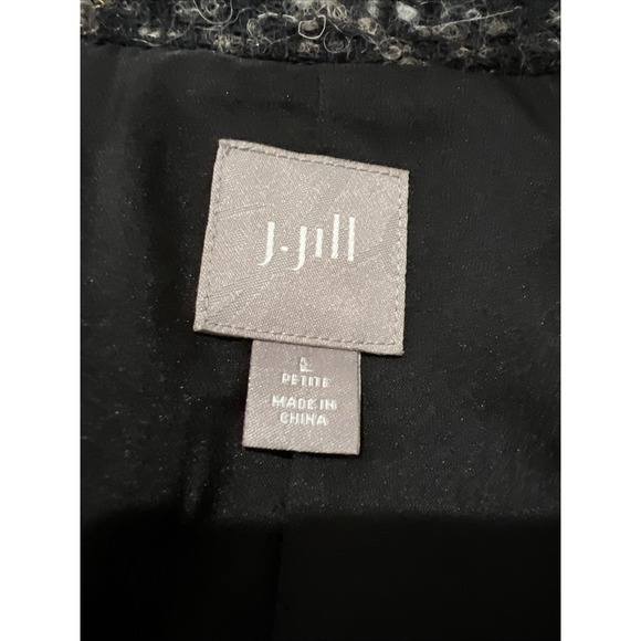 J. Jill Blazer Jacket Wool Alpaca Mohair Blend Tweed Double Breasted Classic - Picture 3 of 6